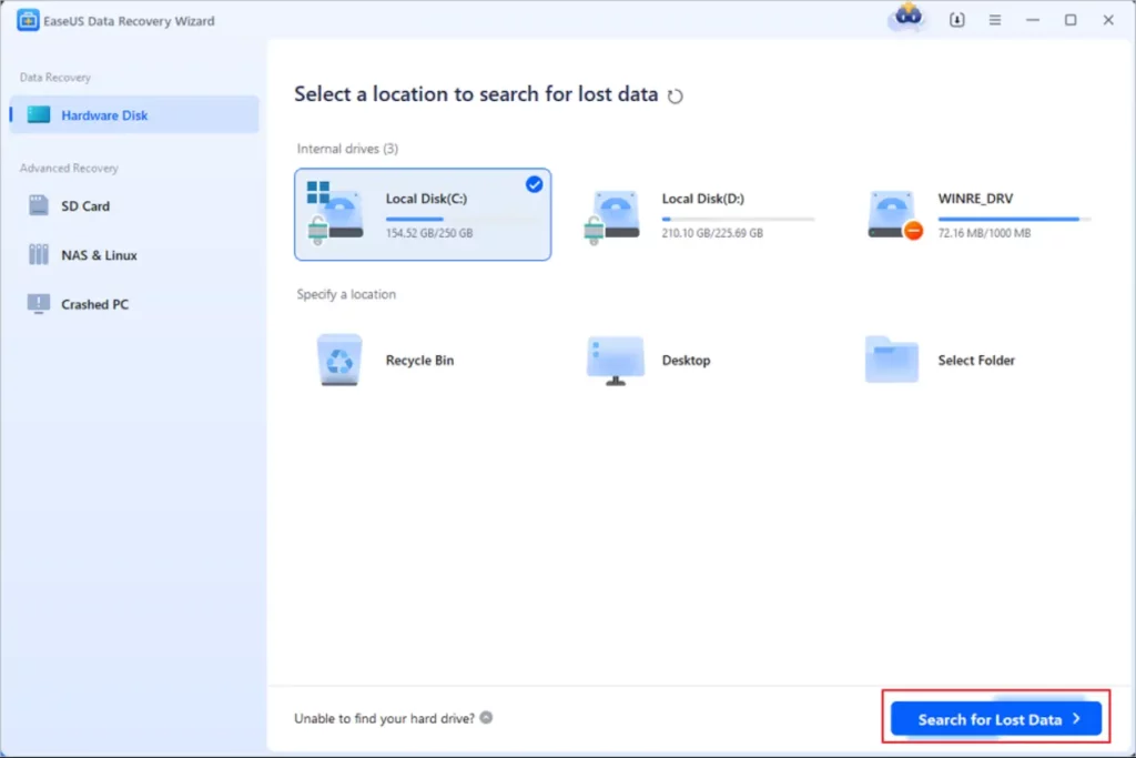 easeus data recovery wizard download