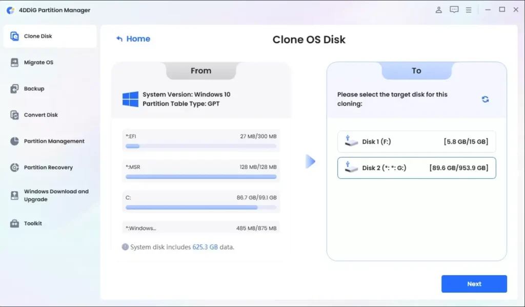 download 4ddig partition manager